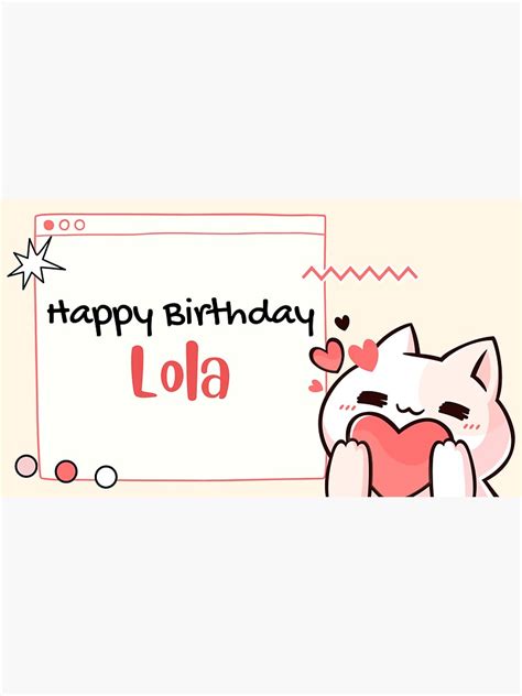 Lola Happy Birthday Wishes Sticker For Sale By Yelenastore Redbubble