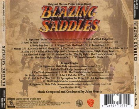 Blazing Saddles Original Motion Picture Soundtrack John Morris