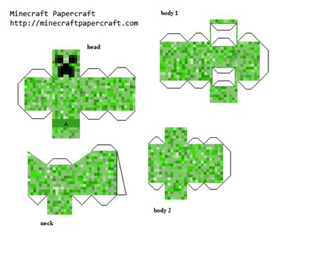 Minecraft Papercraft Creeper Skins