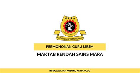 Info jawatan kosong guru 2021. Jawatan Kosong Terkini Guru Sambilan MRSM / Maktab Rendah ...