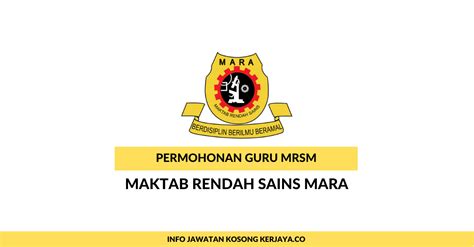 Jawatan kosong kerajaan & swasta. Jawatan Kosong Terkini Guru Sambilan MRSM / Maktab Rendah ...