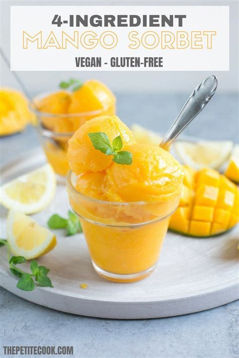 4 Ingredient Vegan Mango Sorbet Is The Perfect Frozen Treat That Comes Together In Just 5