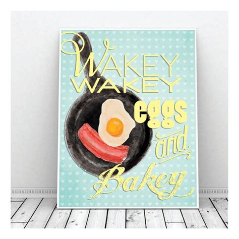 Wakey Wakey Eggs And Bakey Printable Wall By Digitaldecobykendra
