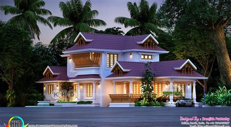 2230 Sq Ft 4 Bhk Kerala Traditional Home Kerala Home Design And Floor