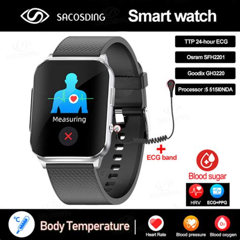 New Blood Glucose Smart Watch Ecg Hrv Blood Sugar Mmol Pressure Oxygen Monitor Smart
