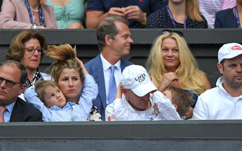 4 (twin daughters and twin sons). Pictures of Roger Federer's family, team, and children in ...
