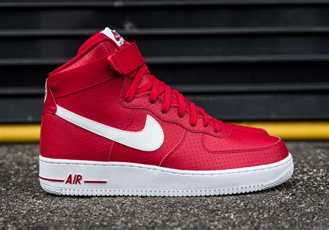 Keep Fresh With The Nike Air Force 1 High Red Perforated Leather