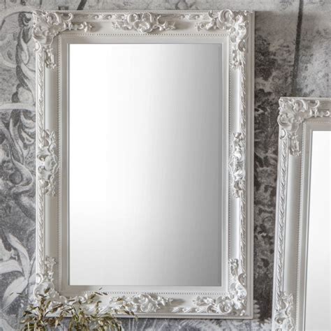 Altori Antique French Style Rectangle Mirror White Ornate Mirrors