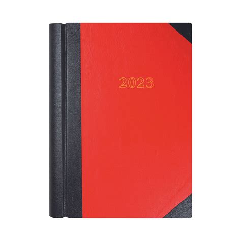 Collins A4 Desk Diary 2day Per Page Blackred 2023 42