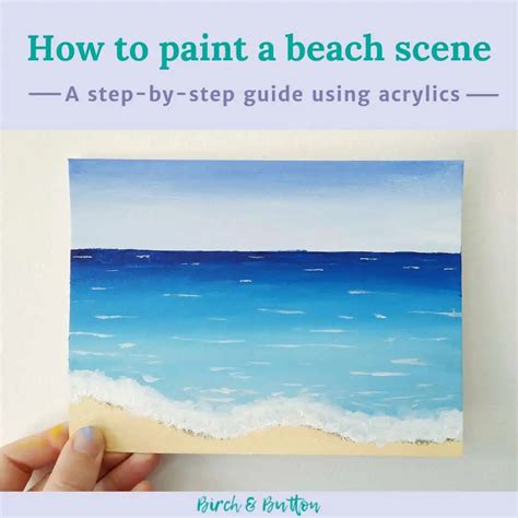 How To Paint An Easy Beach Scene With Acrylic Paint With Video