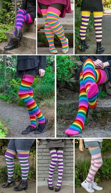 Women Details About Sock It To Me Lgbt Gay Lesbian Roller Derby Rainbow Pride Over The Knee