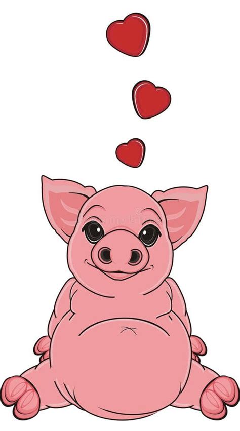 Pig In Love Stock Illustration Illustration Of Horns 84829845