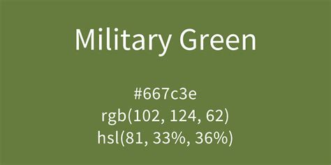 Military Green Color Code Is 667c3e