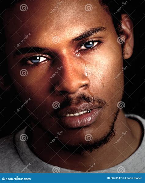 Black Man Crying Stock Image Image Of Sadness Emotion 6023547