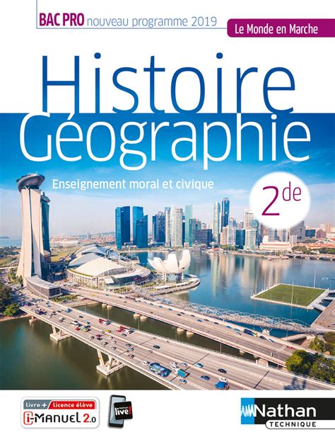 Histoire Géographie Emc 2de Bac Pro Livre Licence Numérique I
