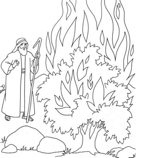 That is the story of god talk to moses. Burning Bush Coloring Pages | Kids Coloring Pages ...