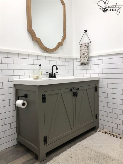 How to diy a bathroom vanity. DIY Modern Farmhouse Bathroom Vanity - Shanty 2 Chic