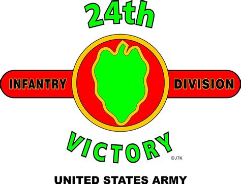24th Infantry Division Victory Division United States Army White Shirt