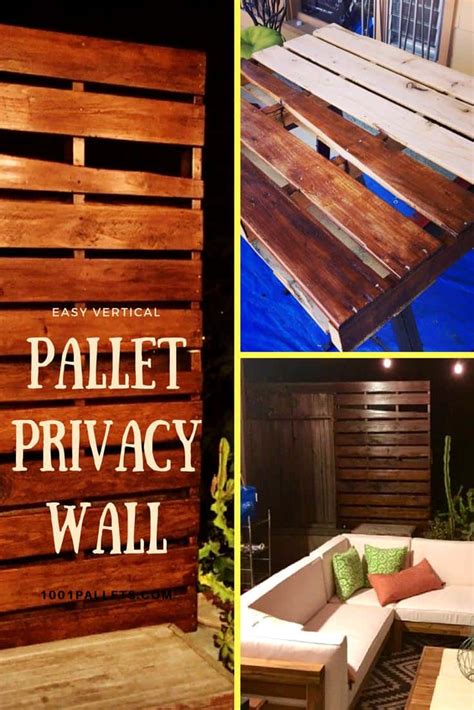 Vertical Pallet Privacy Wall For Our Garden • 1001 Pallets