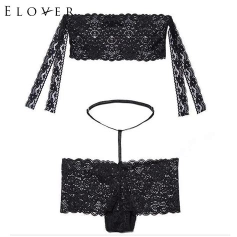 Elover Sexy Lace Lingerie Hot Erotic Sheer Nightwear Sexy Soft Lingerie