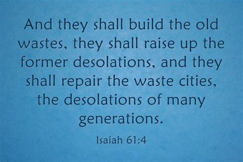 Isaiah 61:4 | Isaiah 61, Isaiah, Old things