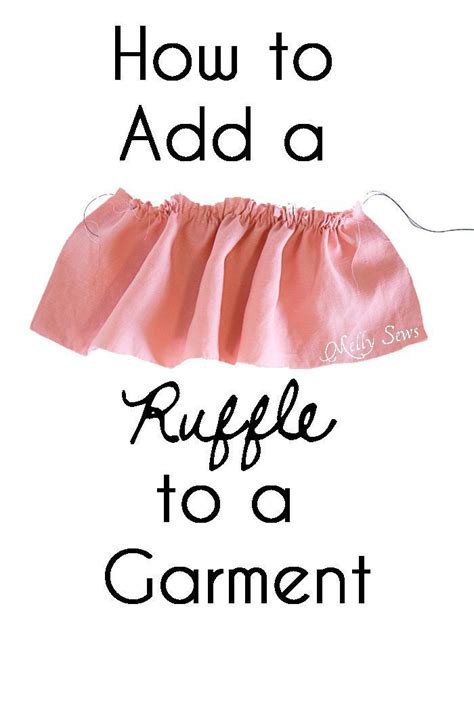 How To Add A Ruffle To A Garment Diy Sewing Tutorial By Melly Sews