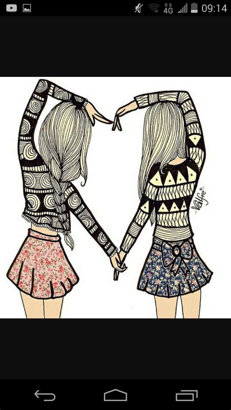 25 Imagenes De Dibujos De Mejores Amigas Faciles F03