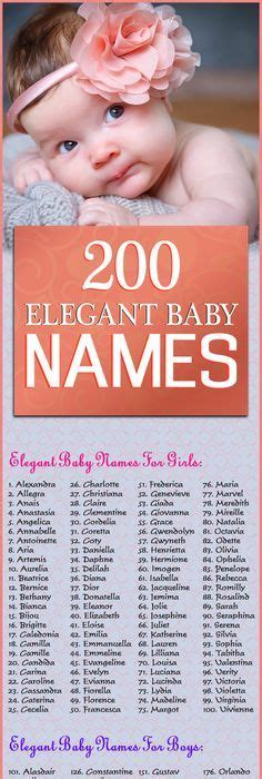 200 Elegant Baby Names That Are Posh And Fancy New Baby Names Baby