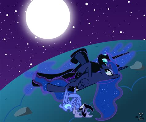 Nightmare Moon And Princess Luna Stargazing 2 By 90sigma On Deviantart