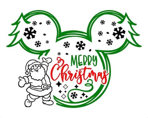 Merry Christmas Svg Mickey Christmas Disney Noel 2019 Etsy