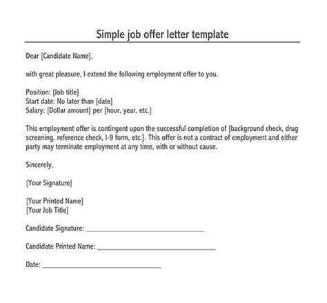 Contract Employee Offer Letter India Onvacationswall