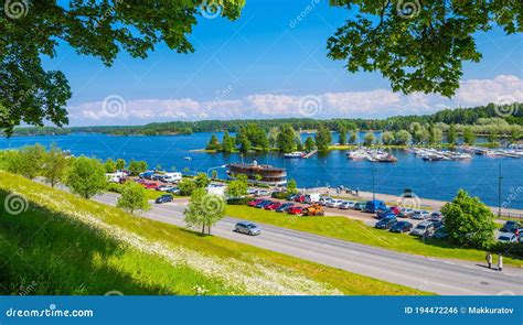 Landscape Of The Lake In The Town Of Lappeenranta Stock Photo Image