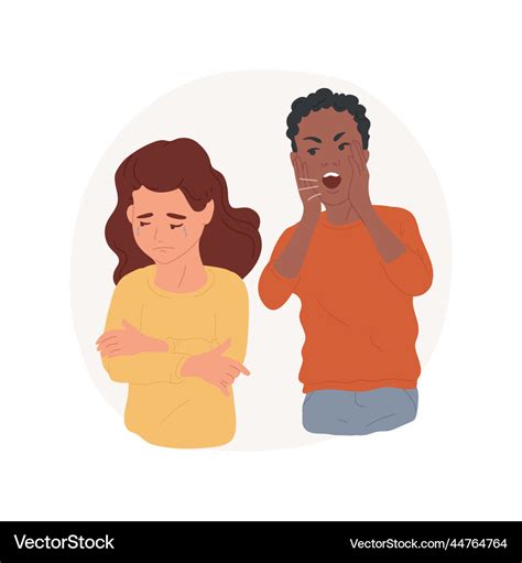 Verbal Bullying Isolated Cartoon Royalty Free Vector Image