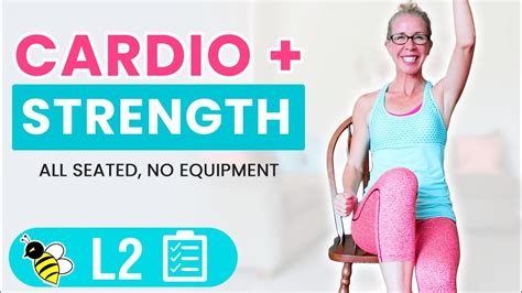 20 Minute Total Body Seated Cardio Strength Workout Includes Warm Up