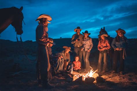 Horse Cowboy Campfire Night Stock Photos Pictures And Royalty Free