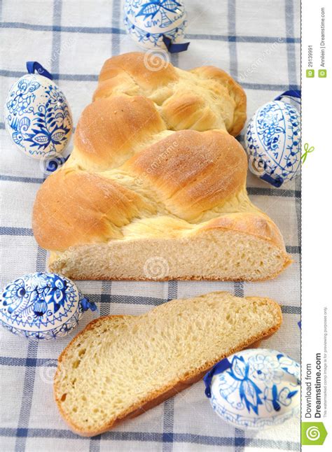 German easter bread is usually shaped like a boule and scored with a cross. Sweet German Easter Bread Stock Image - Image: 29139991