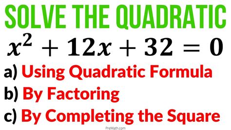 How To Solve A Quadratic Equation Simple Methods Step By Step Tutorial Youtube