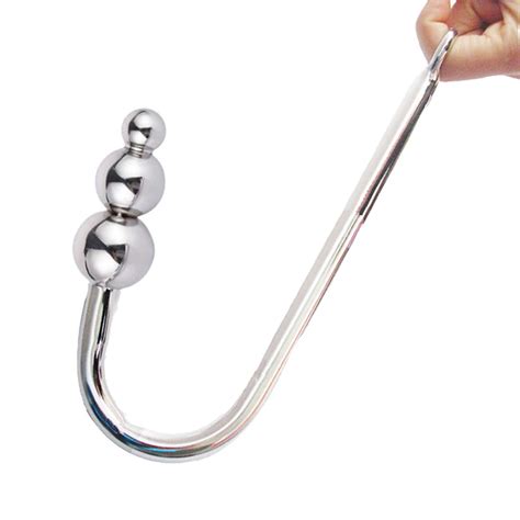 CamaTech Metal Anal Rope Hook Bondage With Solid Anus Balls Stimulation Stainless Steel Anal