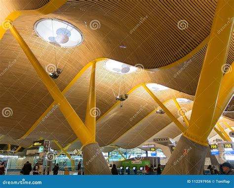 Interior Of Barajas Airport In Madrid Spain Editorial Photo Image