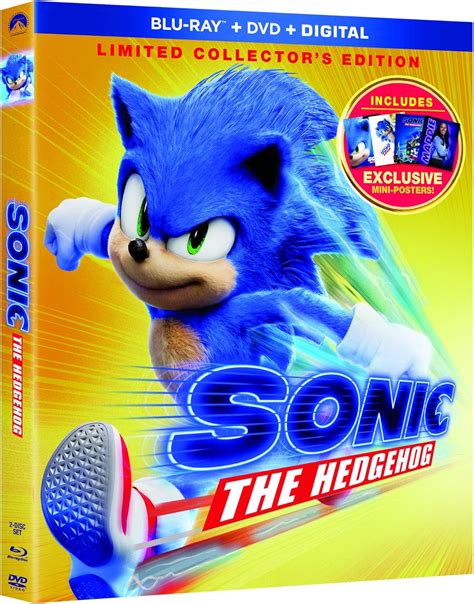 Sonic The Hedgehog Limited Collectors Edition Blu Ray Dvd Digital