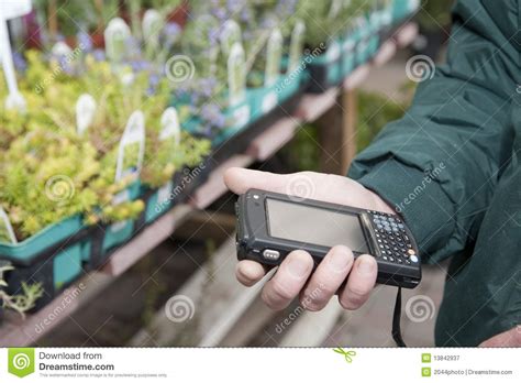 Checking Messages On A Wireless Device Stock Image Image Of Handheld