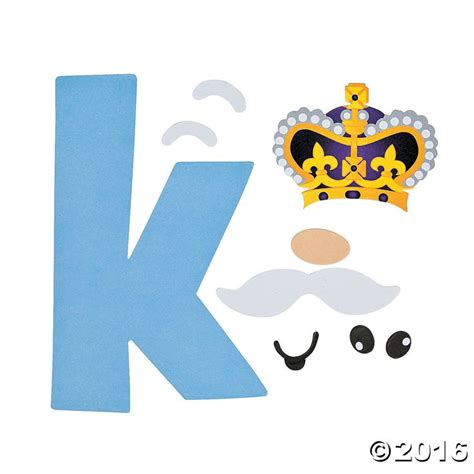 “k Is For King” Lowercase Letter K Craft Kit Letter K Crafts Letter