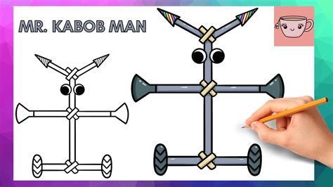How To Draw Mr Kabob Man Garten Of Banban 3 Easy Step By Step