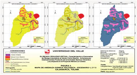 Mapa De Amenaza Sísmica Volcánica Escenario 1 2 Y 3 Download