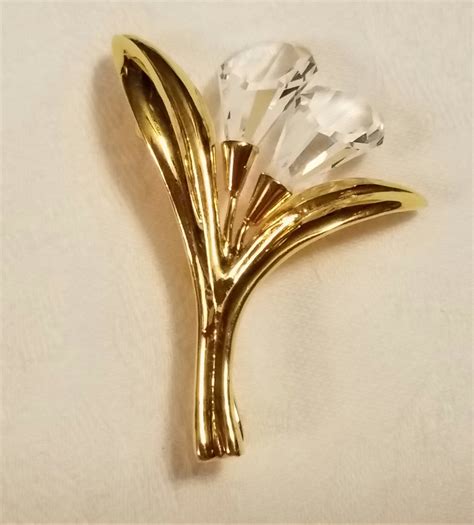 Vintage Swan Mark Swarovski Crystal Jewelry Mini Calla Lily Etsy Uk