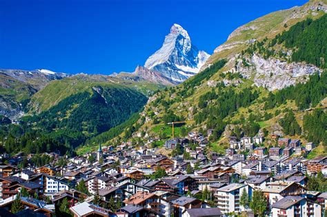 Matterhorn Zermatt Is The Mountain Village With The Most Photographed