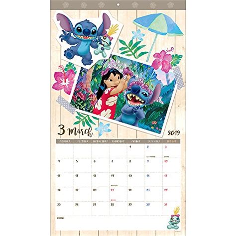 Wall Calendar 2019 Disney Lilo And Stitch Sunstar Stationery From Japan
