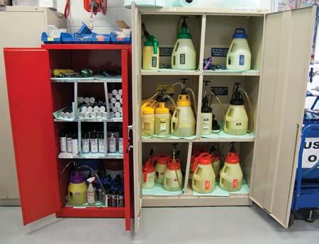 Eliminate light grease by misting cabinets with vinegar. Lubricant Storage And Handling ~ Pak Lubricants Magazine