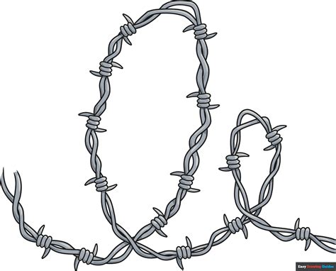 How To Draw Barbed Wire Really Easy Drawing Tutorial