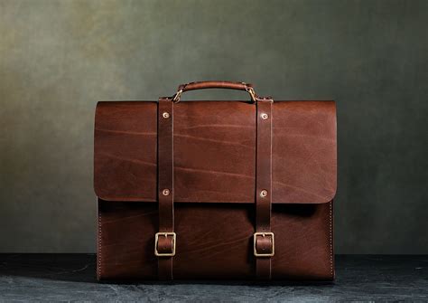 Leather Briefcase Mens Brown Leather Laptop Bag From Satchel And Page